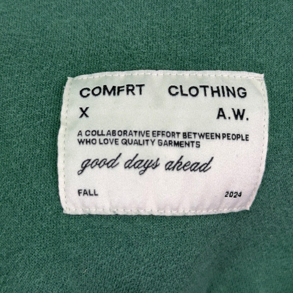 Comfort brand Green Zip-Up Hoodie Sweatshirt - Picture 4 of 12